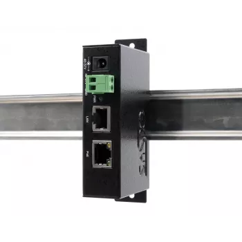 EXSYS EX-6008POE Gigabit PoE++ Injektorius, 60W, IEEE 802.3bt, 48-57V DC gnybtų įvestis, DIN bėgio / sieninis montavimas