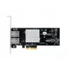 EXSYS Dual 10 Gigabit Ethernet PCIe x4 tinklo plokštė, Intel X550-AT2, 2x RJ45, Low-Profile EX-60222
