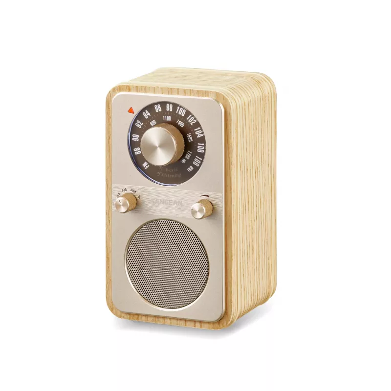 Sangean WR-9 nešiojamas FM/AM radijas su Bluetooth, baltos uosies medienos korpusu