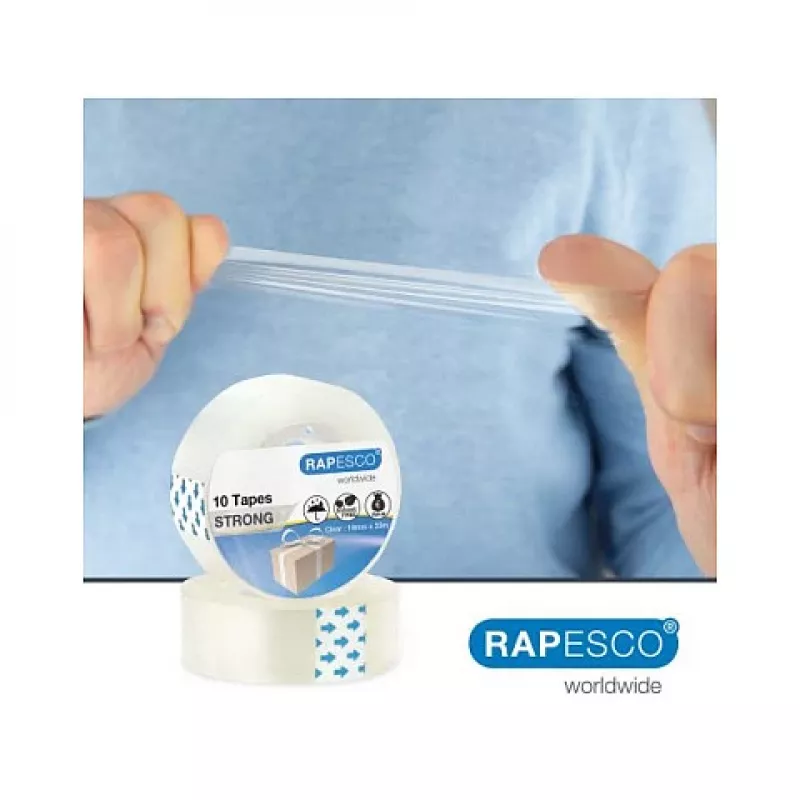 Rapesco 1807 permatoma lipni juosta 19 mm x 33 m, 10 ritinių