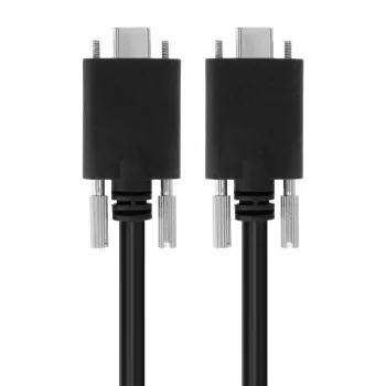 EXSYS USB 3.2 Gen 2x1 Type-C kabelis su fiksuojančiais varžtais, 1,0 m, juodas EX-K1592V-1.0