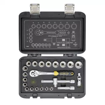 C.K Tools T4661 3/8 inch metrinis reketinis galvučių rinkinys, 23 dalių