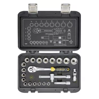 C.K Tools T4661 3/8 inch metrinis reketinis galvučių rinkinys, 23 dalių