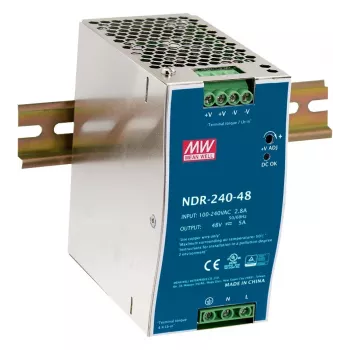 EXSYS Meanwell 240W DIN Rail maitinimo šaltinis 48V/5A - NDR-240-48 (EX-6976)