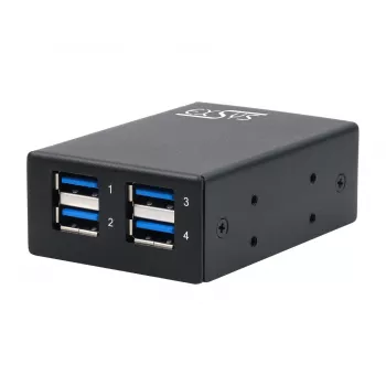 EXSYS USB 3.2 Gen1 4 prievadų metalinis šakotuvas su 15KV ESD apsauga (EX-11240HMS)