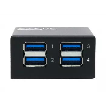 EXSYS USB 3.2 Gen1 4 prievadų metalinis šakotuvas su 15KV ESD apsauga (EX-11240HMS)