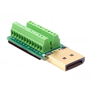 EXSYS EX-49052 DisplayPort kištukas į 20 kontaktų gnybtų bloko adapteris