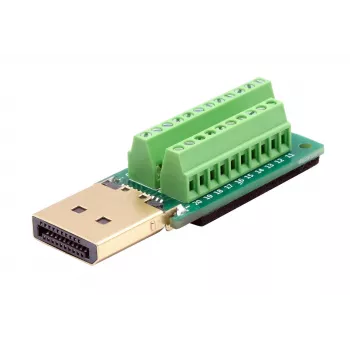 EXSYS EX-49052 DisplayPort kištukas į 20 kontaktų gnybtų bloko adapteris