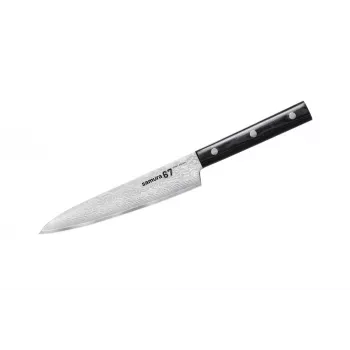 SAMURA Damascus universalus peilis 150 mm VG-10 šerdimi, G-10 rankena