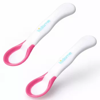 Kidsme temperatūrą rodančios kūdikių maitinimo šaukštai, levandų spalvos, 2 vnt., nuo 6 mėnesių