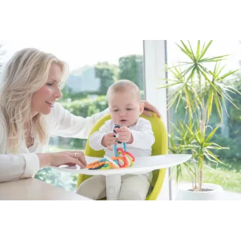Kidsme Stage Teether Chain, 3M+, maistui skirto silikono, BPA-free, 3 grandžių rinkinys, įvairių spalvų
