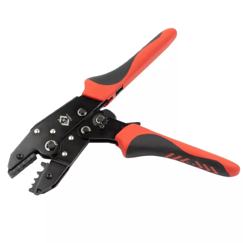C.K Tools T3697A reketinės presavimo replės neizoliuotiems antgaliams 1-10 mm²