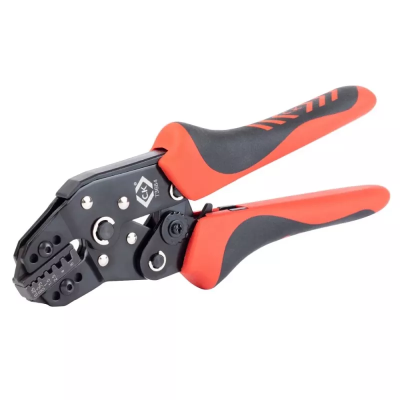 C.K Tools T3684 automatinės presavimo replės vielų antgaliams 0,25-6 mm² (AWG 23-10)