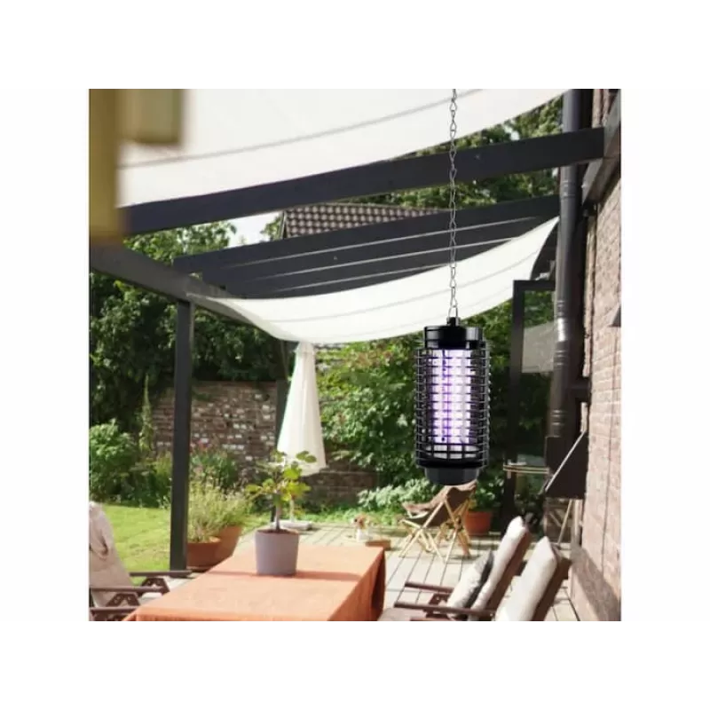 LUMIO komarų naikintuvas lempa, 1,2 W, 230 V, 30 m² aprėptis, UV šviesa, elektrinė grotelė, juoda