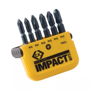 C.K Tools T4512 6 dalių Phillips sukimo momento kontrolės atsuktuvų antgalių rinkinys