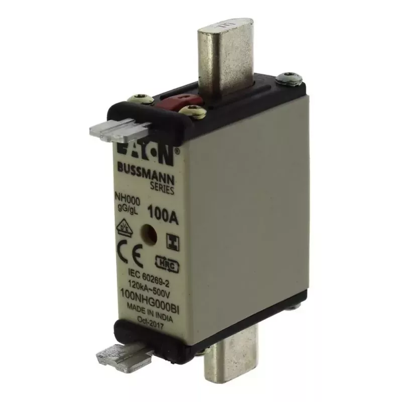 Eaton 80NHG000BI NH saugiklis 80 A 500 V AC 000 dydis su mechaniniu indikatoriumi, 3 vnt.