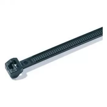 HellermannTyton OS serijos išorinis dantytas kabelių raištis 100 x 2,5 mm, juodas, 100 vienetų 118-04700