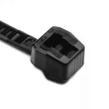 HellermannTyton OS serijos išorinis dantytas kabelių raištis 100 x 2,5 mm, juodas, 100 vienetų 118-04700