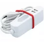 EXERTIS CONNECT maitinimo prailgintuvas su 2 USB prievadais, baltas, 1,5 m 808521
