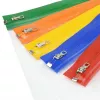 Rapesco Zippi Bags A5+ permatomi maišeliai su užtrauktuku, 250 x 195 mm, permatomi su mėlynu, oranžiniu, žaliu, raudonu, geltonu apvadu, 5 vnt. 1502