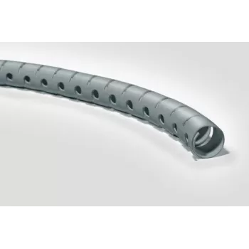 HellermannTyton Helawrap HWPP25/2-SR kabelių tvarkymo spiralinis apvijas, sidabrinis, polipropilenas, 2 m, 27 mm išorinis skersmuo