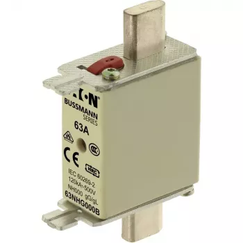 Eaton 63NHG000B NH tipo saugiklis, dydis 0, 63 A, 500 V AC, gG