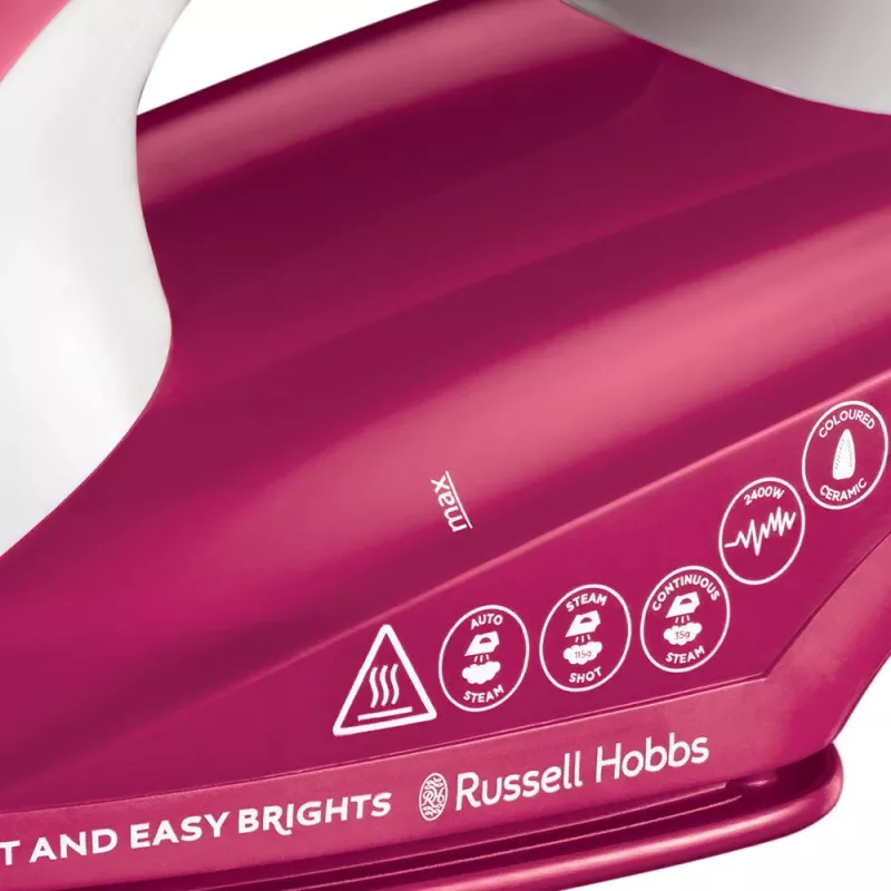 Russell Hobbs Light & Easy Pro 2400W garų lygintuvas Easy Brights Berry (26480-56)