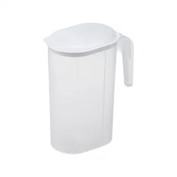 PLAST TEAM sulčių ąsotis 1,5 L, permatomas/baltas, PP su TPE tarpine 11200800