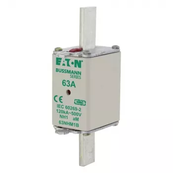 Eaton 63NHM1B NH tipo saugiklis, 1 dydis, 63 A, 500 V AC, gG, 3 vnt.