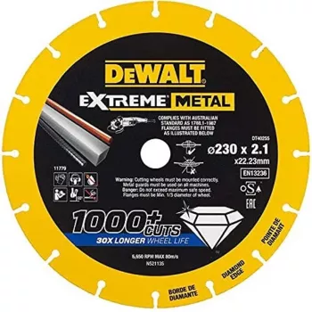 DEWALT DT40255-QZ EXTREME pjovimo diskas 125 x 1,0 x 22,23 mm metalui ir nerūdijančiam plienui