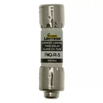 Eaton FNQ-R-5 laikinės delsos saugiklis, 5 A, 600 V AC, Class CC, 10 vnt. paketas