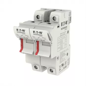 Eaton CH142DU 2 polių cilindrinis saugiklių laikiklis, 50 A, 690 V AC, DIN bėgio montavimas, 14 x 51 mm