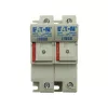 Eaton CH142DU 2 polių cilindrinis saugiklių laikiklis, 50 A, 690 V AC, DIN bėgio montavimas, 14 x 51 mm