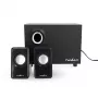 Nedis CSPR10021BK 2.1 PC garsiakalbių rinkinys, 33 W, maitinamas USB, juodas
