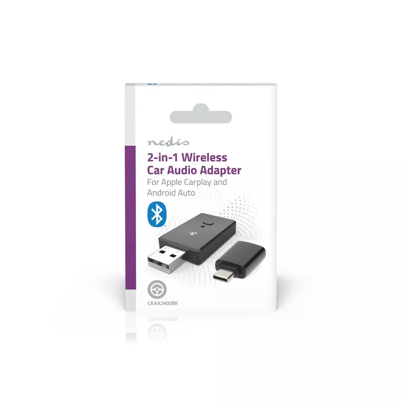 Nedis CKAA2400BK Bluetooth 5.0 USB-A adapteris, juodas, 10 m ryšys