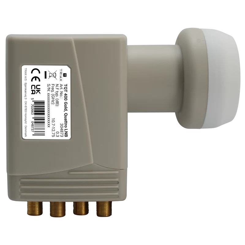 Triax TQT 400 Gold Universal Quattro LNB su 4 išėjimais multiselektoriui 304873