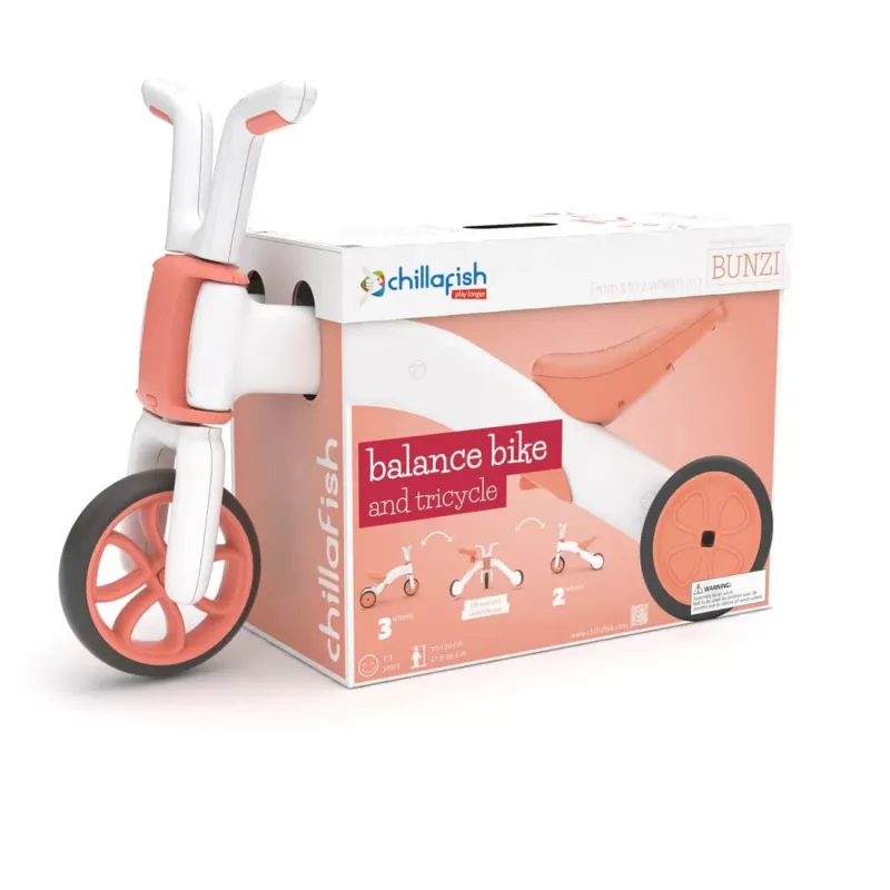 Chillafish Bunzi 2-in-1 balansinis dviratis ir triratis, Flamingo Pink, 1-3 metų
