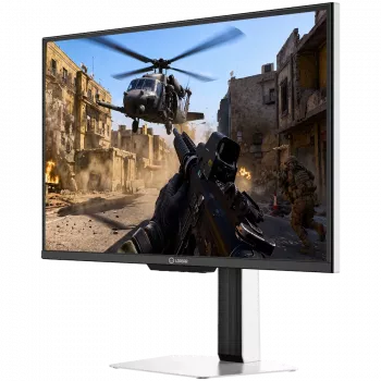 LORGAR 24,5 colio Full HD IPS 400Hz žaidimų monitorius, dviguba LED, HDR600 Ready, reguliuojamas aukštis, baltas