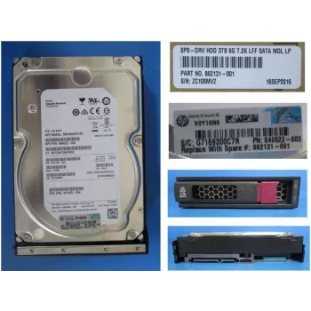 HPE 3TB 6G 7.2K LFF SATA Midline Low Power kietasis diskas (862131-001)