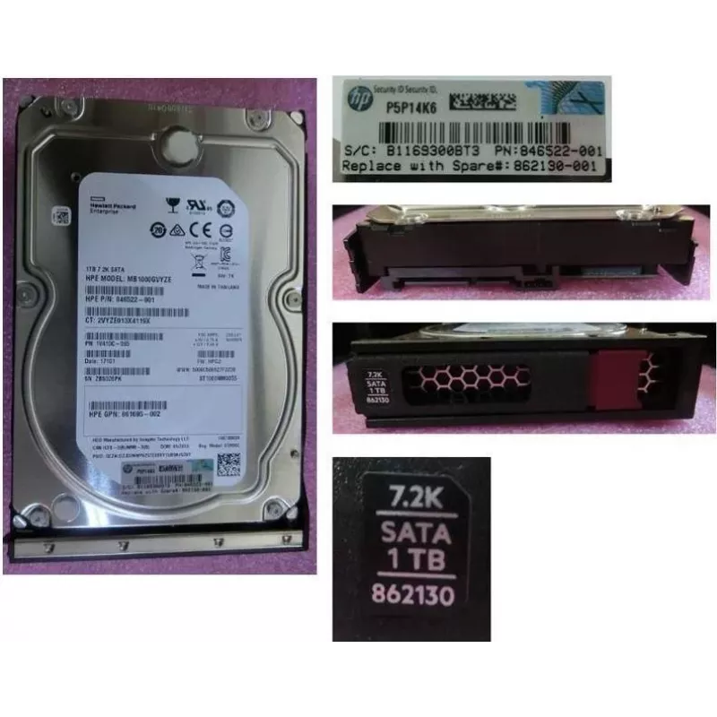 HPE 1TB SATA 6Gb/s 7.2K LFF Hot-Swap Midline kietasis diskas su Low Profile laikikliu
