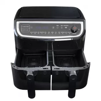 Gastronoma dviejų krepšelių oro gruzdintuvė 9L 2400W juoda