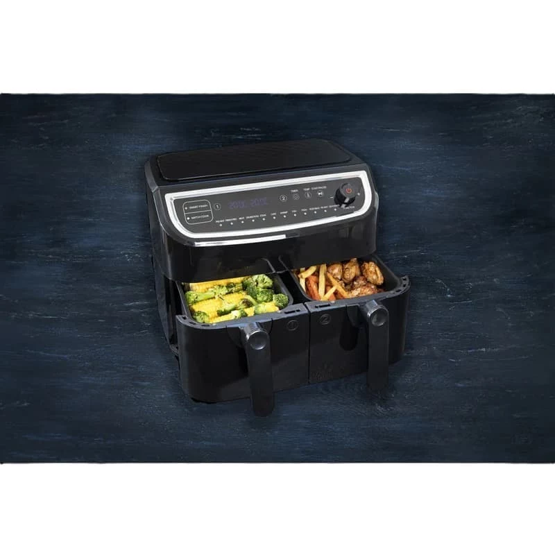 Gastronoma dviejų krepšelių oro gruzdintuvė 9L 2400W juoda