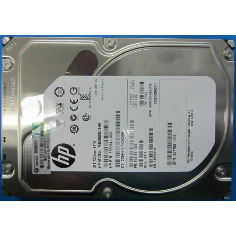 HP Enterprise 2TB 7,2K RPM SATA 3,5 colio LFF Midline vidinis kietasis diskas (659570-001)