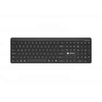 Natec Tang US belaidė klaviatūra Bluetooth + 2.4 GHz tyli plona juoda