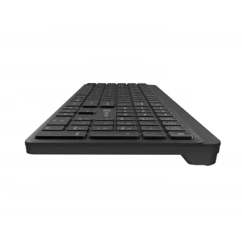 Natec Tang US belaidė klaviatūra Bluetooth + 2.4 GHz tyli plona juoda
