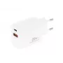 MOVANO GaN 20W USB-C PD + USB-A įkroviklis (baltas)