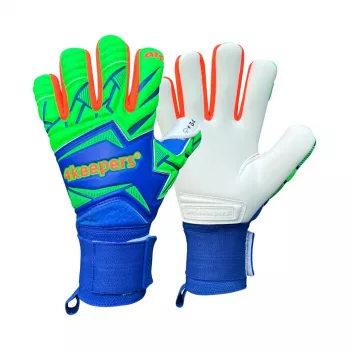 4Keepers Force V5.25 Twist HNC vartininko pirštinės mėlynos-žalios 10.5 dydis