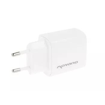 MOVANO GaN 30W USB-C PD + USB-A įkroviklis (baltas)