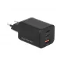 MOVANO GaN 65W 2x USB-C PD + USB-A įkroviklis (juodas)