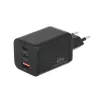 MOVANO GaN 65W 2x USB-C PD + USB-A įkroviklis (juodas)